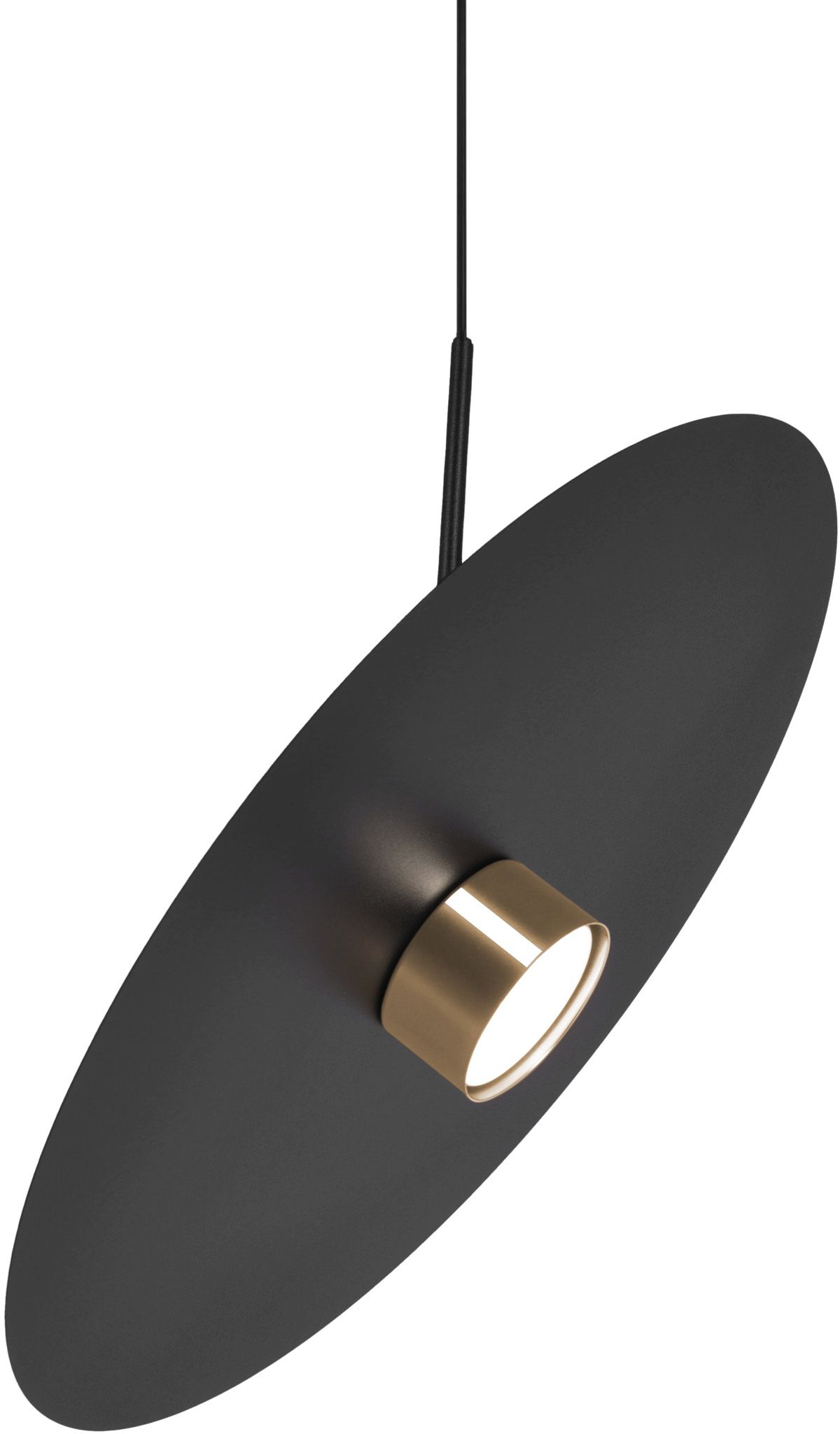 Darmowa Dostawa - Lampa wisząca 1x10 W czarna-złota Kaja Burgas K5457