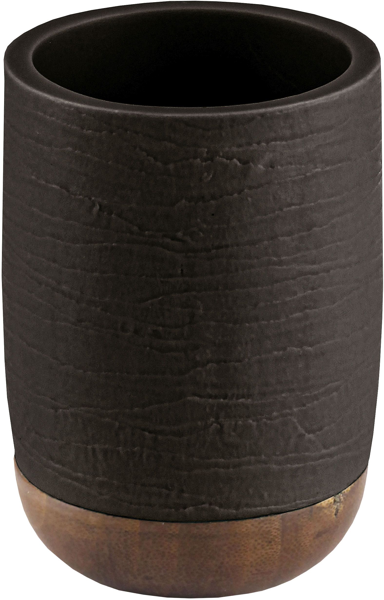 Darmowa Dostawa - Kubek na szczoteczki czarny-brązowy Kleine Wolke Harper 8694926852