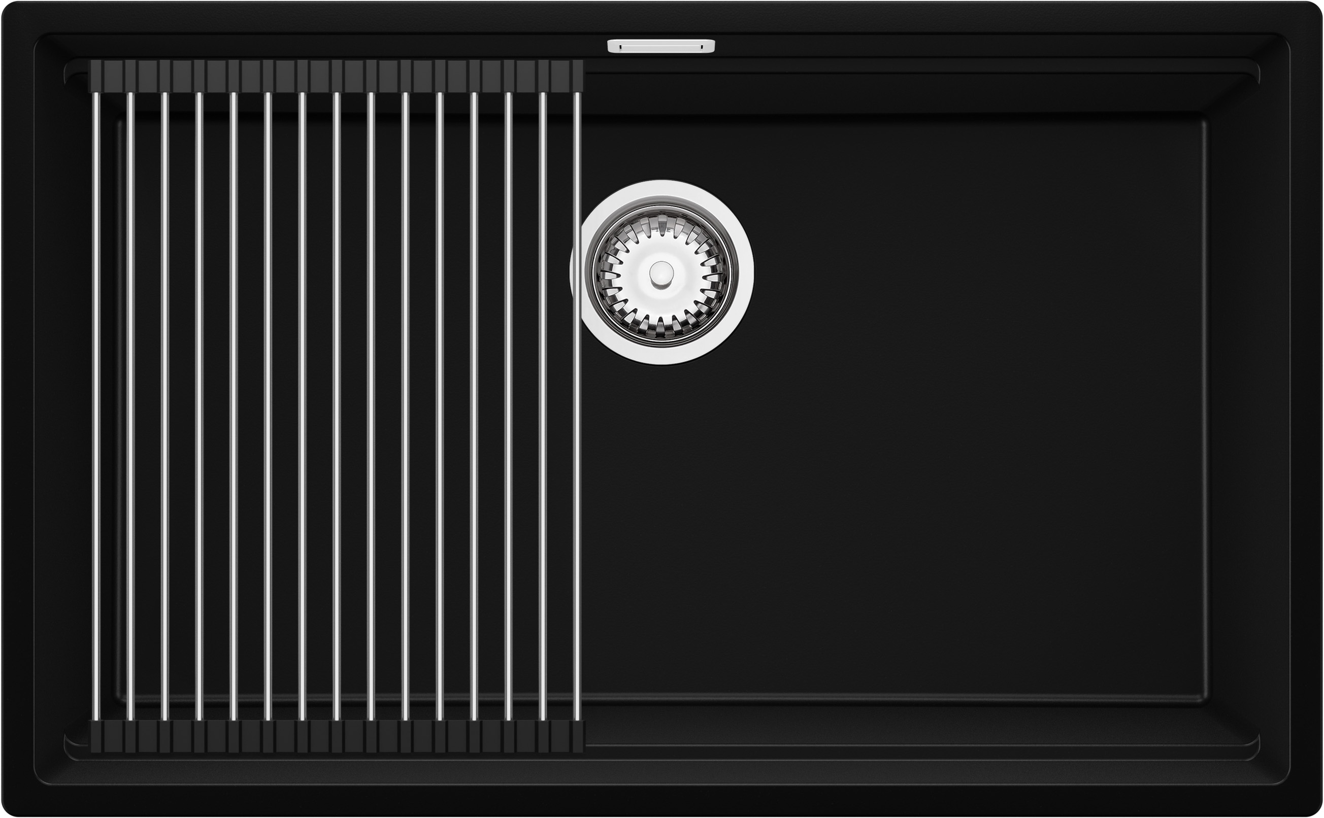 Darmowa Dostawa - Zlewozmywak granitowy 76x47 cm czarny Primagran Praga OOP8KC001