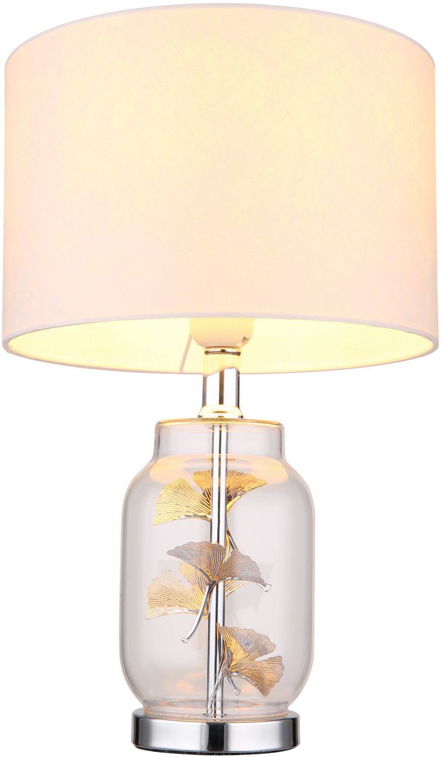 Darmowa Dostawa - Lampa stołowa 1x40 W biała-przezroczysta-chrom Globo Lighting Ginko 24141C