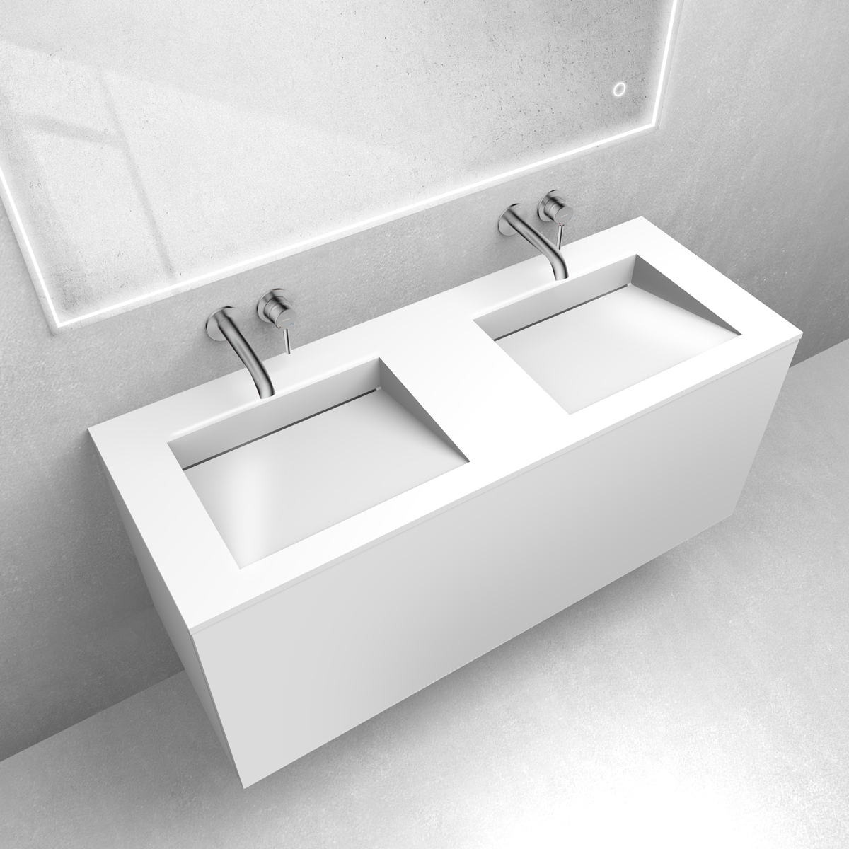 Darmowa Dostawa - Umywalka z szafką 120 cm białą Oltens Lun 68766000