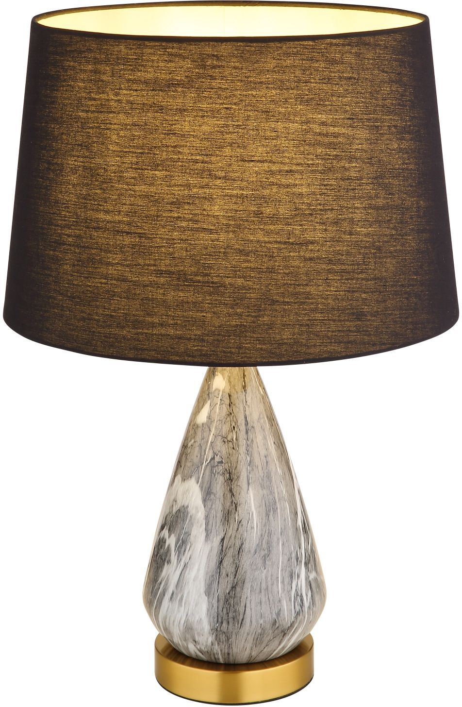 Darmowa Dostawa - Lampa stołowa 1x40 W czarna-mosiądz-szara Globo Lighting Kisa 24147B