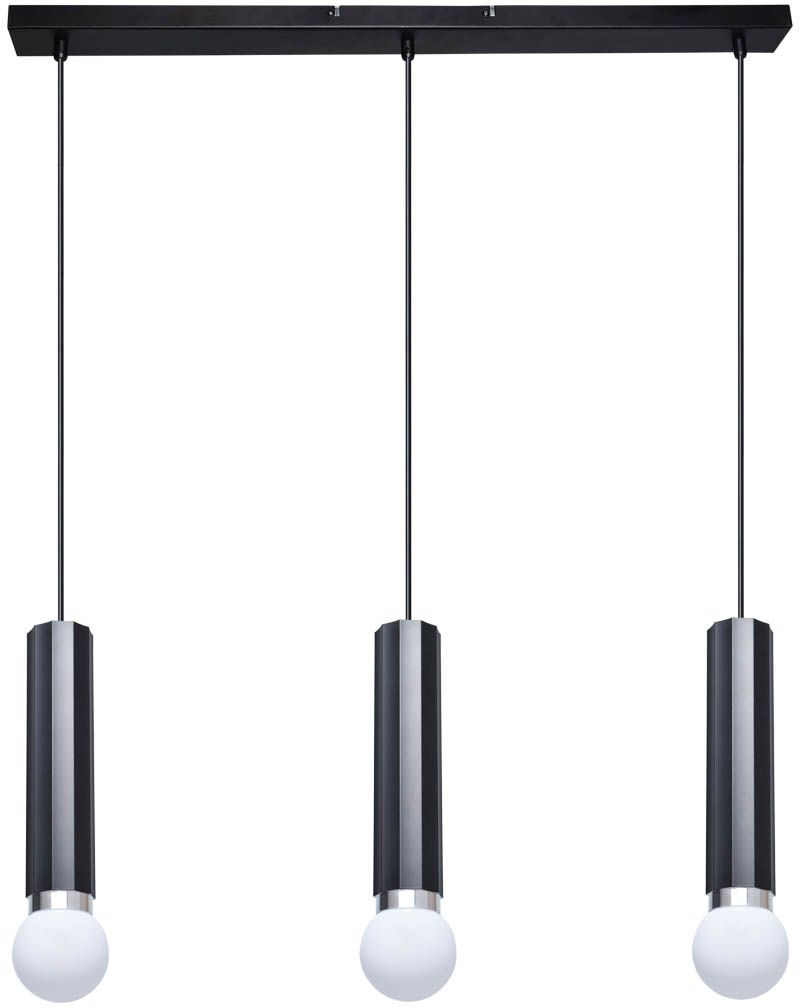 Darmowa Dostawa - Lampa wisząca 3x40 W czarna Italux PND338493BK