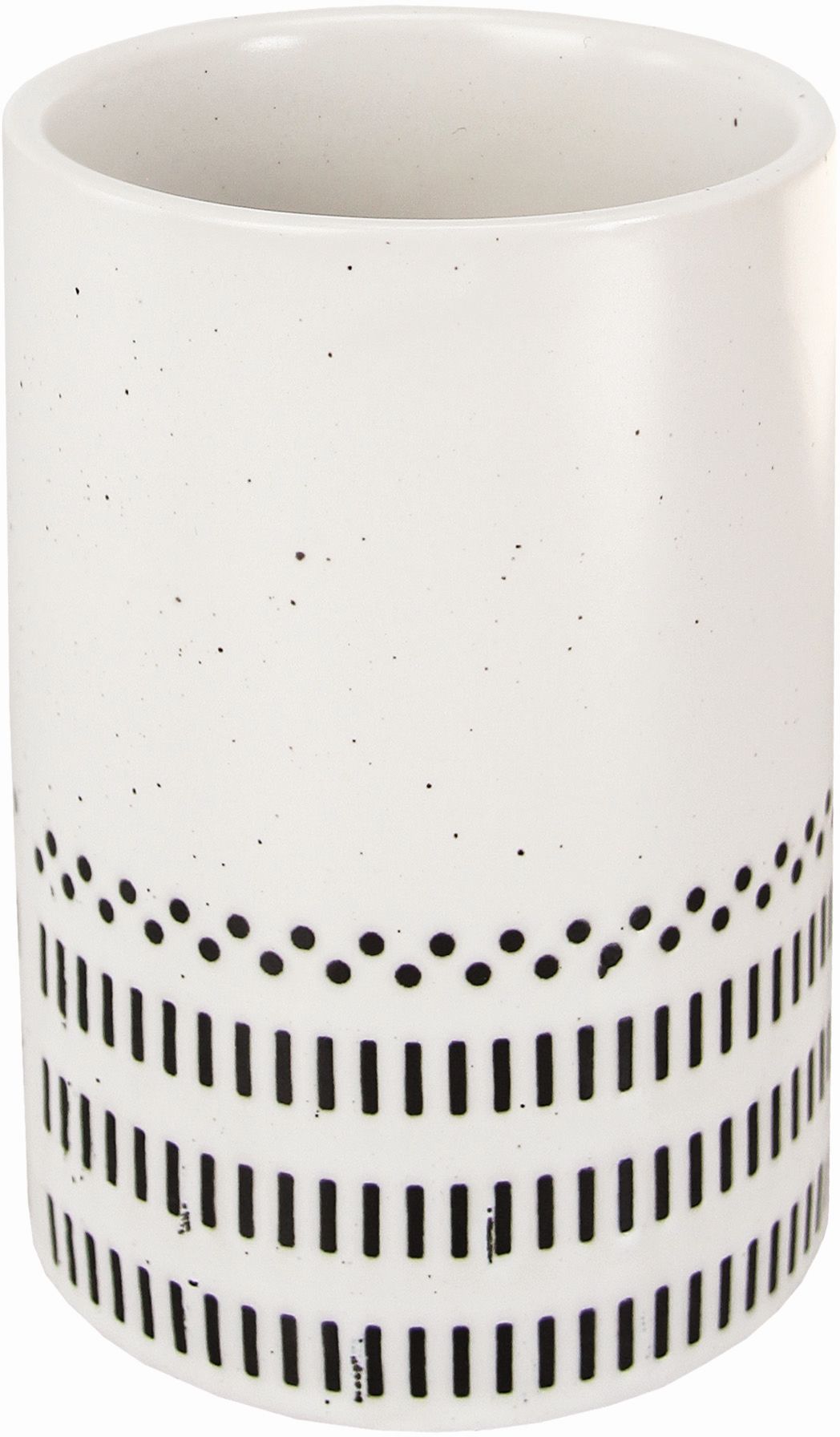 Darmowa Dostawa - Kubek na szczoteczki biały-czarny Kleine Wolke Alva 8095185852