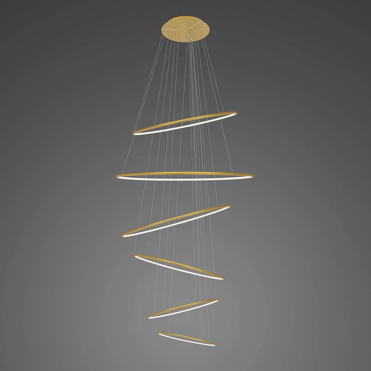 Darmowa Dostawa - Lampa wisząca 6x160 W złota Altavola Design Ledowe Okręgi LA086/P100in2700kgolddimm