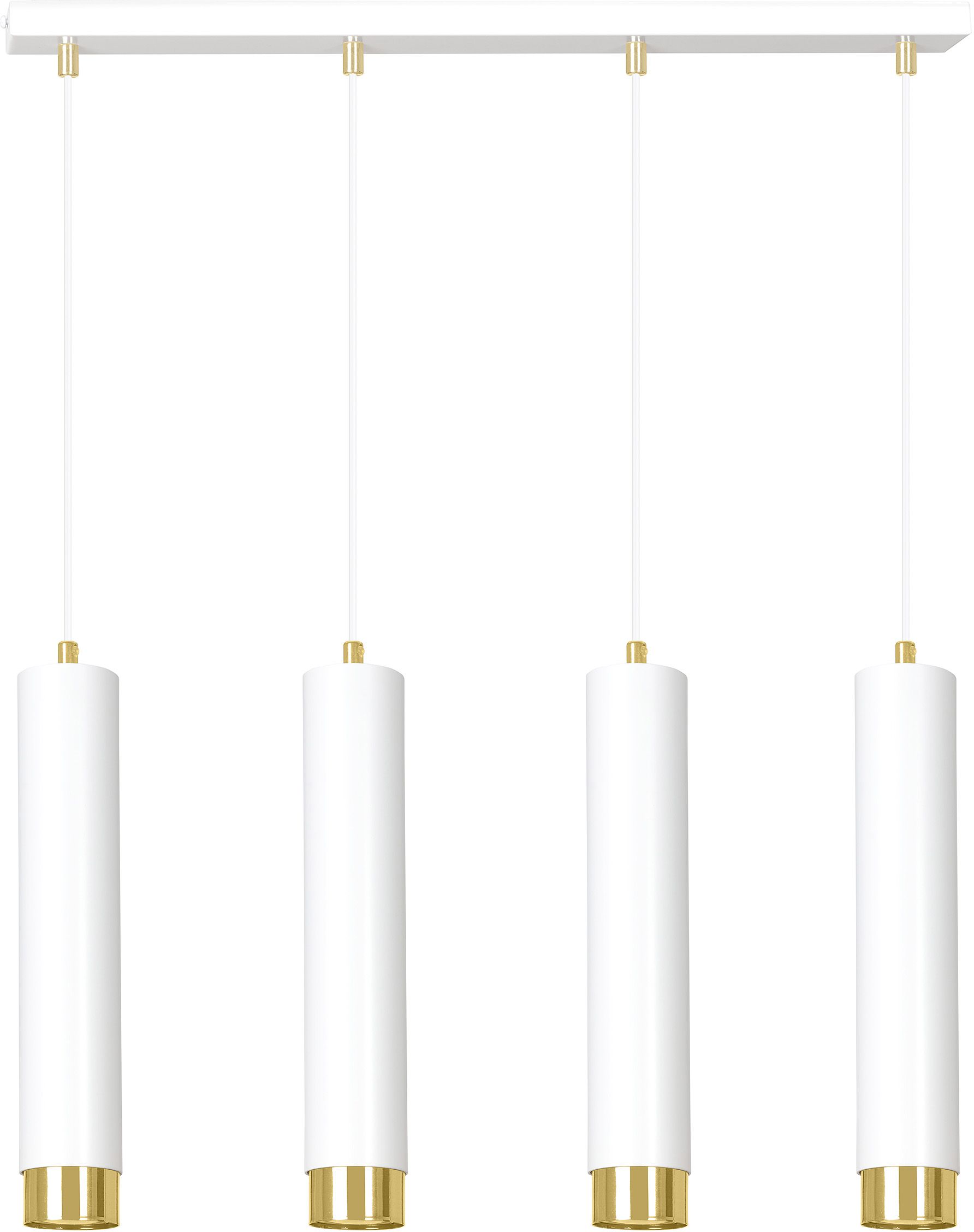 Darmowa Dostawa - Lampa wisząca 4x8 W biała-złota Emibig Kibo 6424