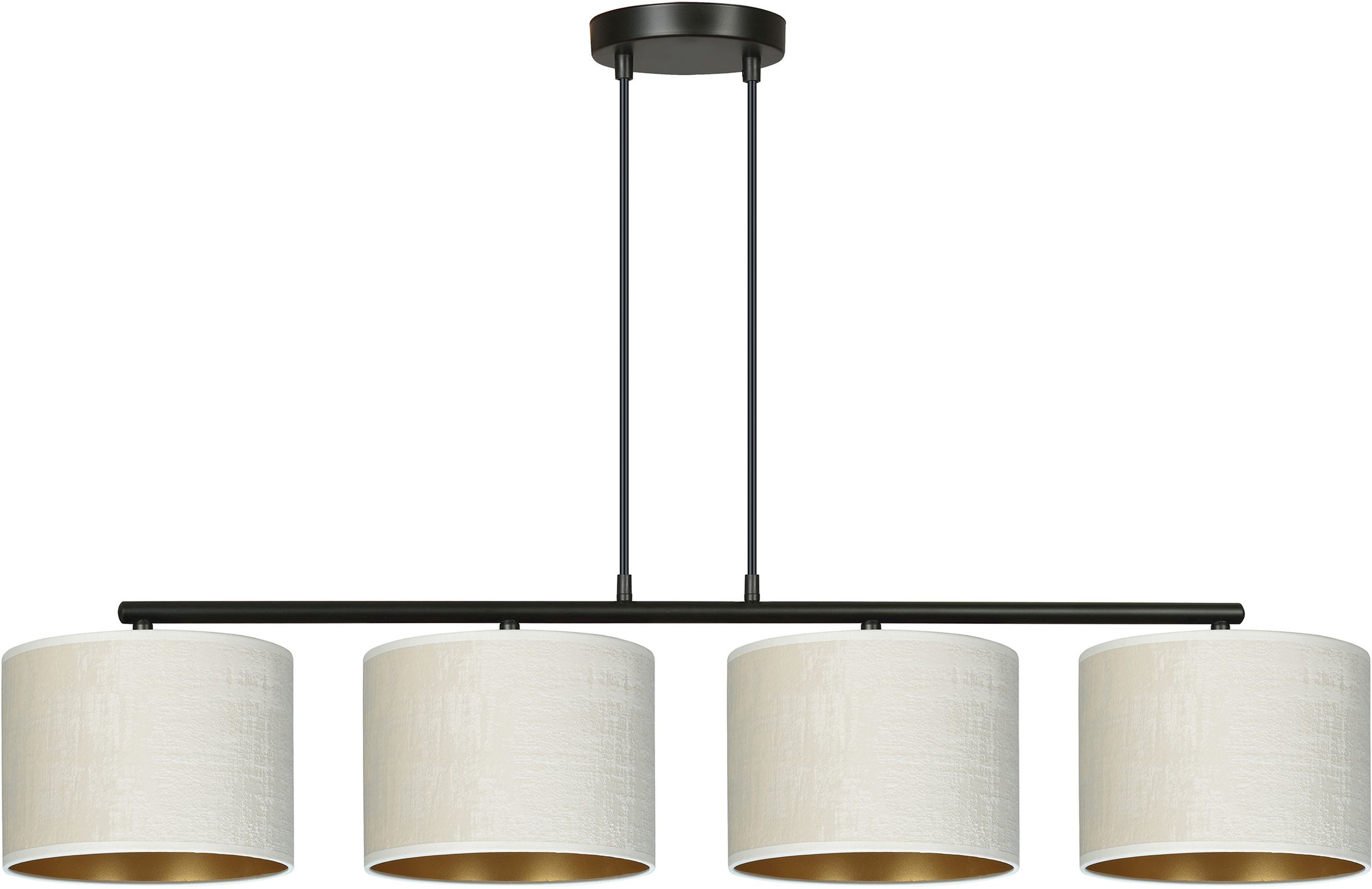 Darmowa Dostawa - Lampa wisząca 4x15 W biała-czarna-złota Emibig Hilde 10524