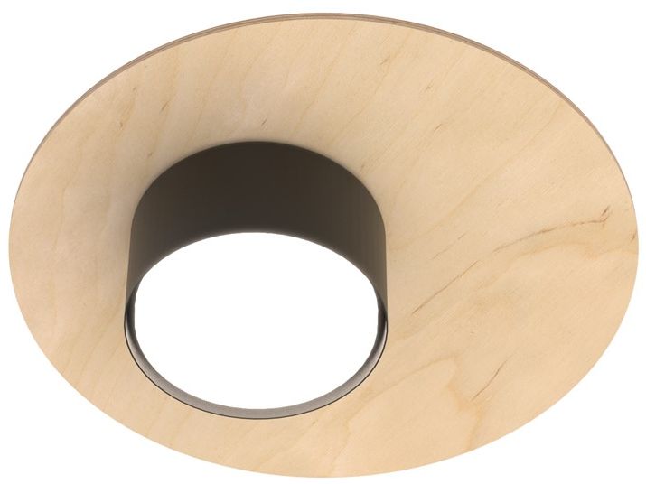 Darmowa Dostawa - Lampa podsufitowa 1x12 W czarna-drewno Emibig Pixo 14431