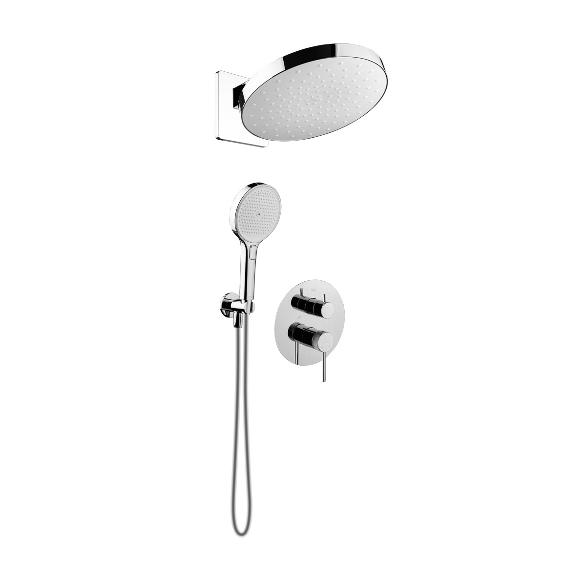 Darmowa Dostawa - Zestaw wannowo-prysznicowy podtynkowy z deszczownicą chrom Ksuro 01 17000010