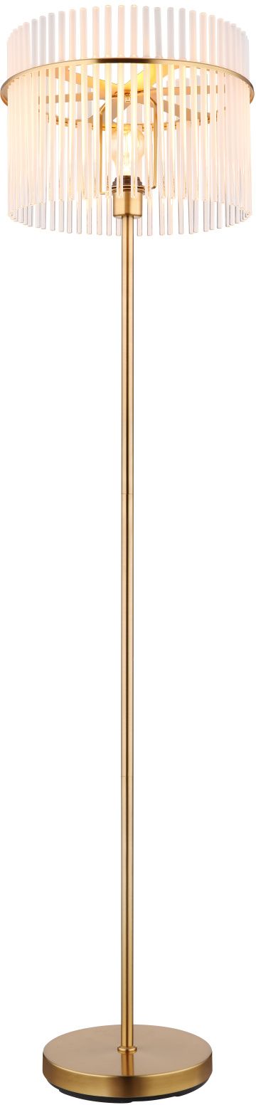 Darmowa Dostawa - Lampa stojąca 1x60 W biała-przezroczysta-złota Globo Lighting Gorley 15698SM