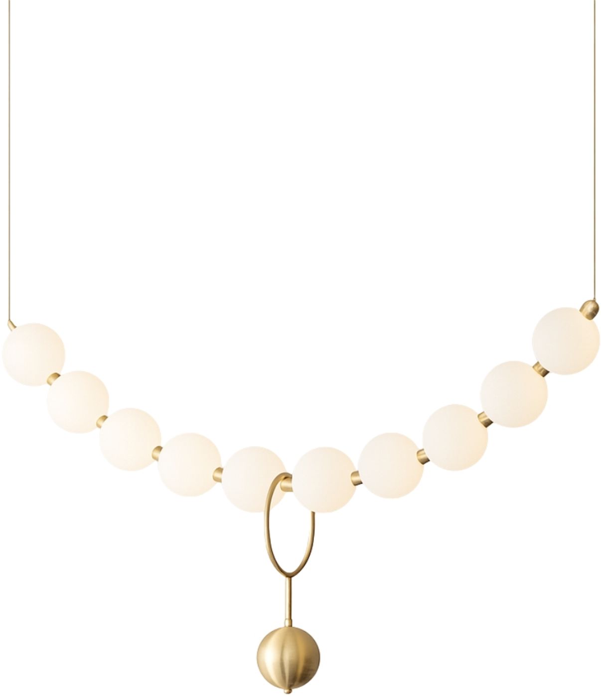 Darmowa Dostawa - Lampa wisząca x30 W złota-mleczna Abigali Pontti Big1 LWPON