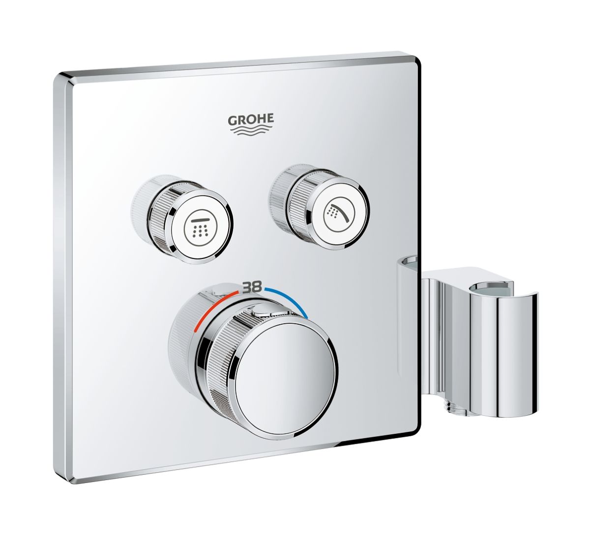 Darmowa Dostawa - Bateria wannowo-prysznicowa podtynkowa z termostatem starlight chrome Grohe Grohtherm SmartControl 29125000