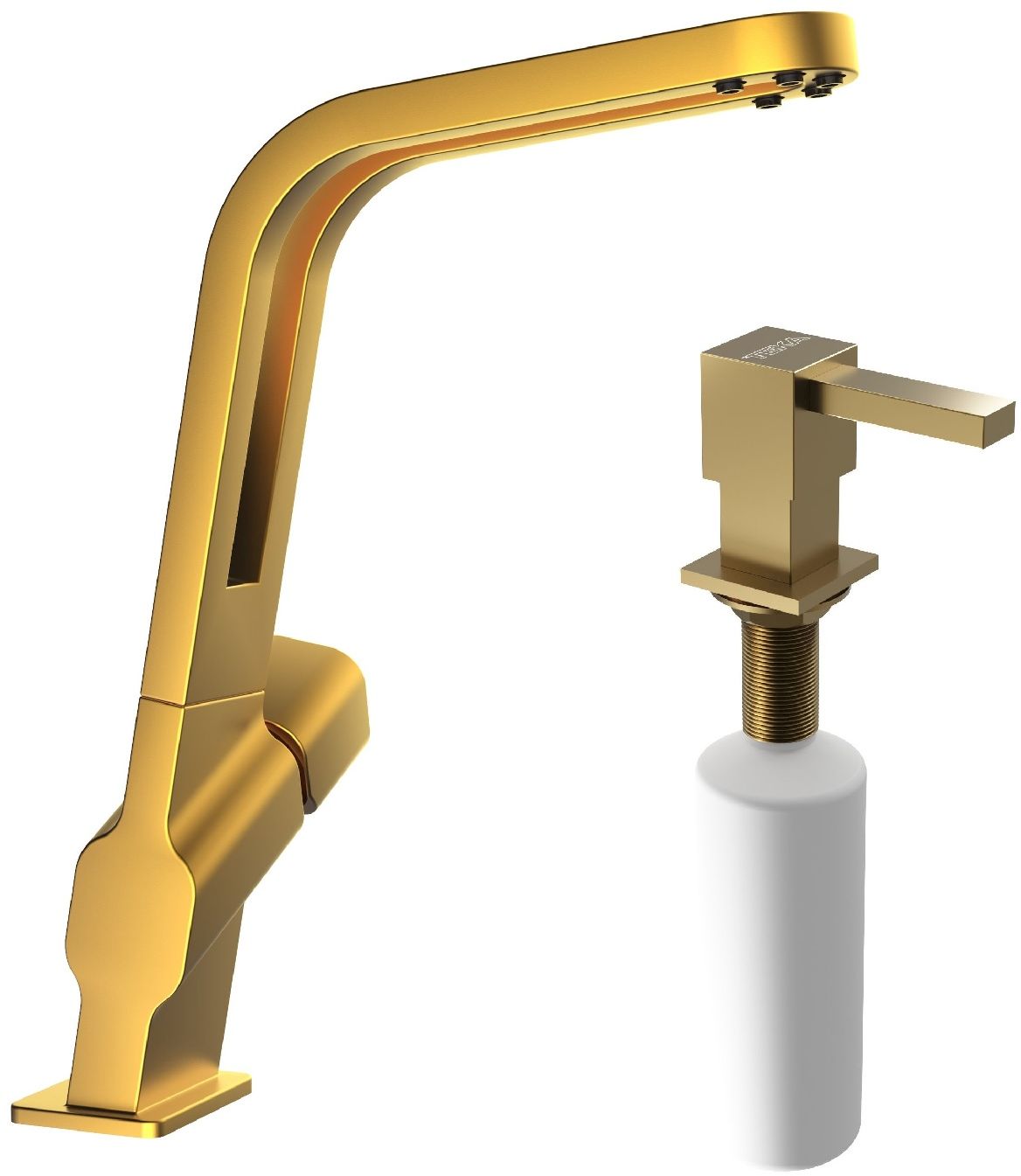 Darmowa Dostawa - Bateria kuchenna z dozownikiem stojąca mosiądz Teka ICO abset11209