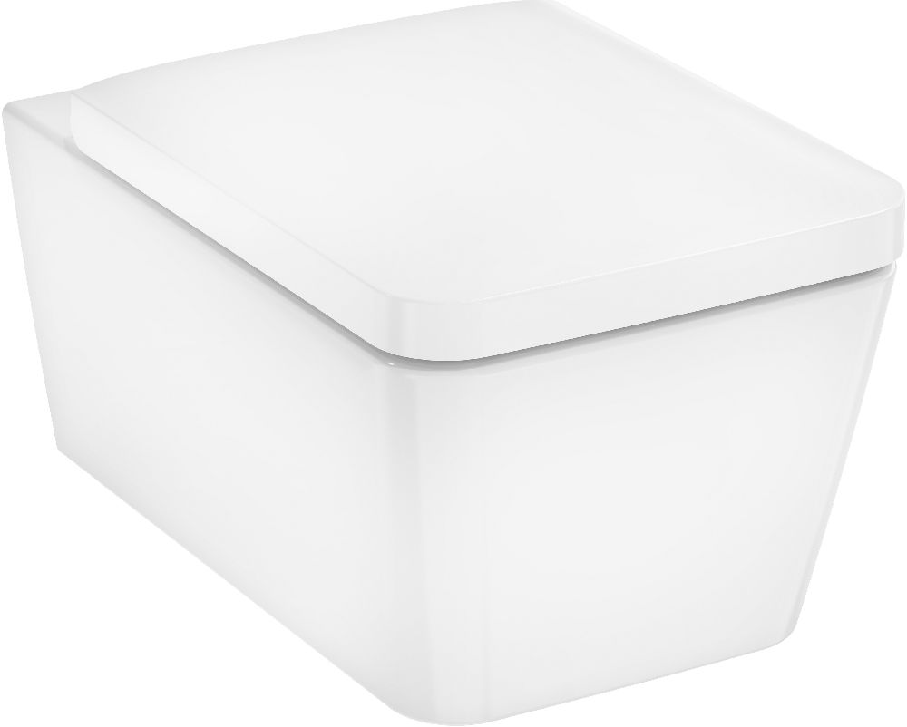 Darmowa Dostawa - Miska WC z deską wolnoopadającą wisząca bez kołnierza biały połysk Hansgrohe EluPura Q 60293450