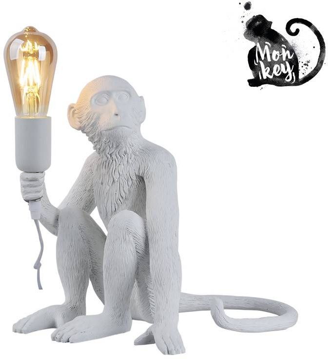 Darmowa Dostawa - Lampa stołowa 1x40 W biała Abruzzo Monkey ABRKARD4B
