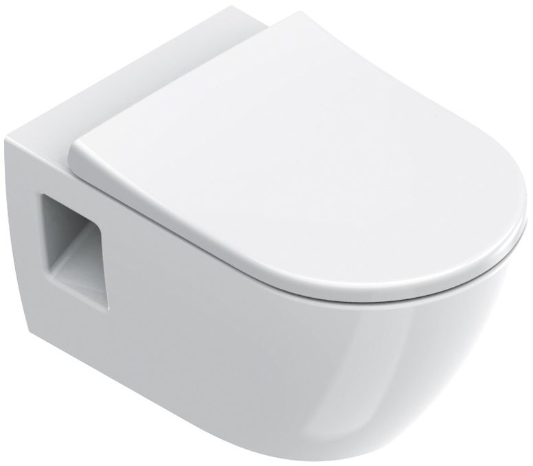 Darmowa Dostawa - Miska WC wisząca bez kołnierza biały połysk Catalano Sfera 0511650001