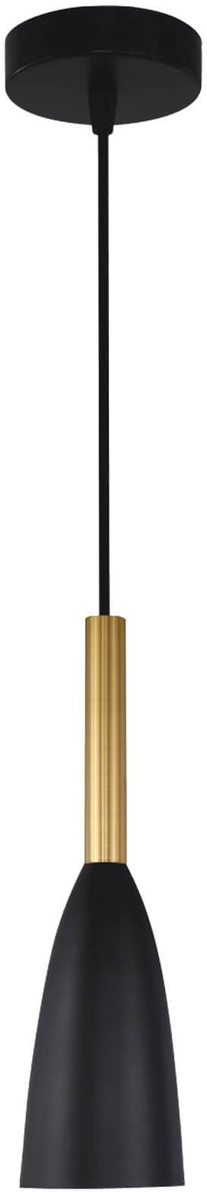 Darmowa Dostawa - Lampa wisząca 1x60 W czarna-złota Light Prestige Solin LP1811PBKGD