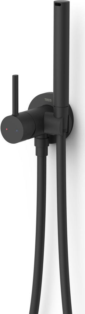 Darmowa Dostawa - Bateria bidetowa z zestawem prysznicowym podtynkowa czarna Tres Max-Tres 134122NM