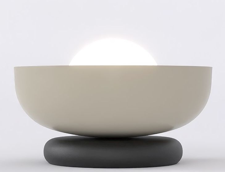 Darmowa Dostawa - Lampa stołowa 1x8 W czarna-beżowa Emibig Ozzy 1517LN1