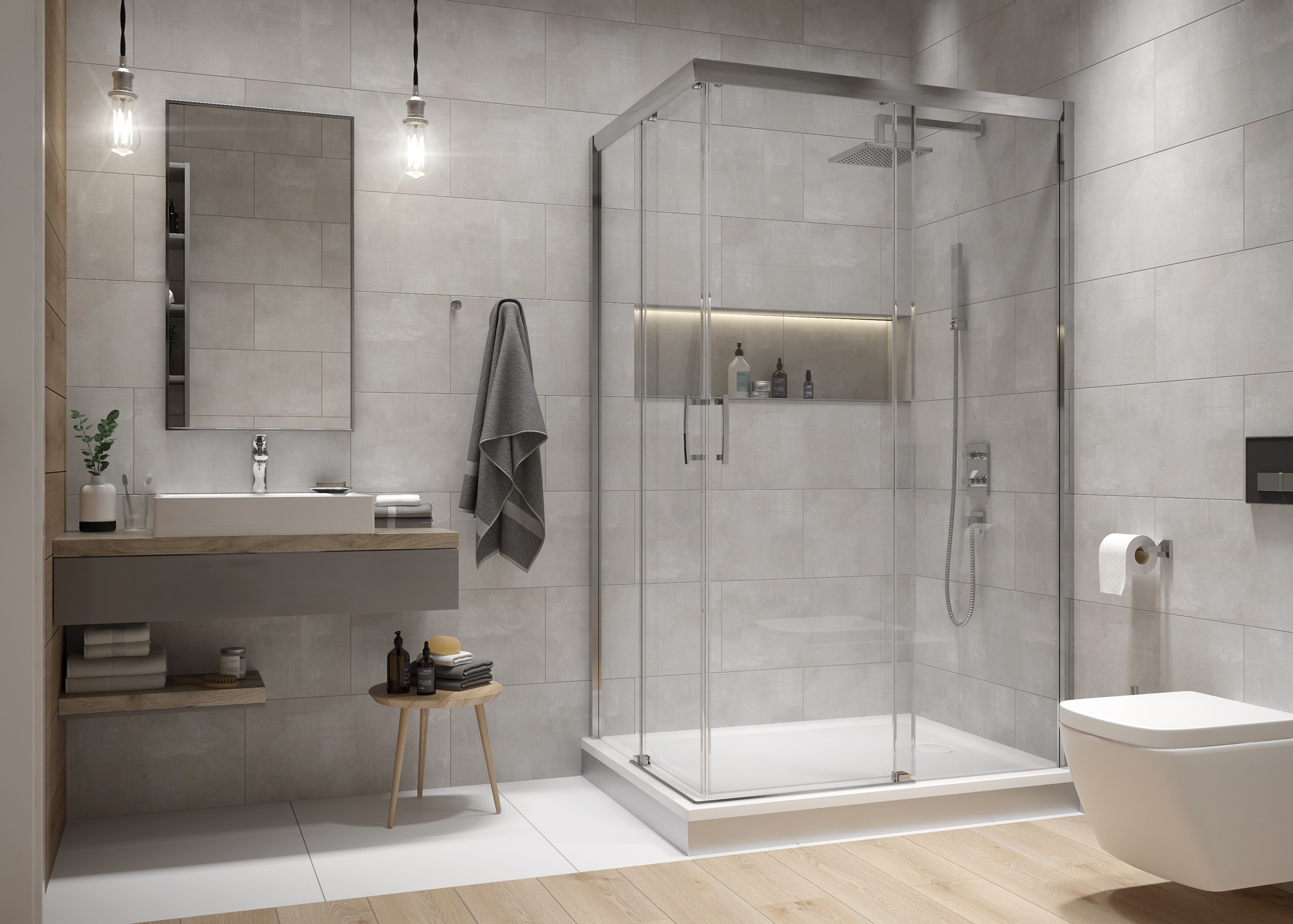 Darmowa Dostawa - Kabina prysznicowa 120x90 cm prostokątna srebrny połysk/szkło przezroczyste Sanplast Free Zone 600271376038401