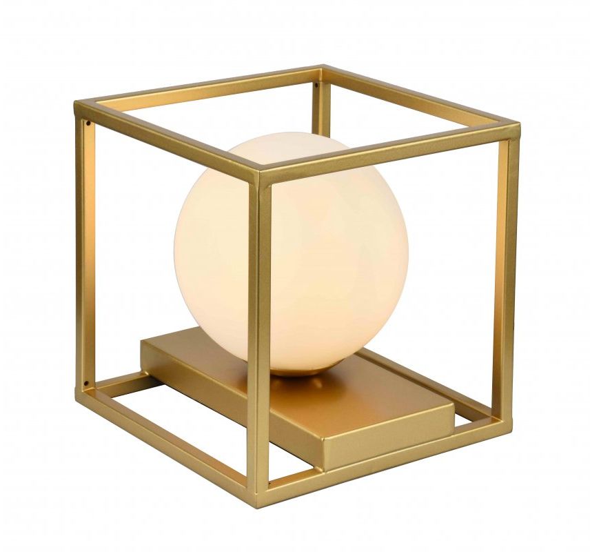 Darmowa Dostawa - Lampa stołowa 1x40 W złota GTV Avelin OSAVEL40DEC