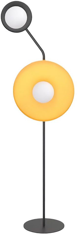 Darmowa Dostawa - Lampa stojąca 2x8 W czarna-pomarańczowa Emibig Kiss 1610LP2