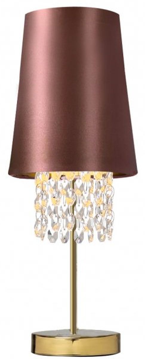 Darmowa Dostawa - Lampa stołowa 1x40 W złota-brązowa GTV Nesto OSNES342DEC