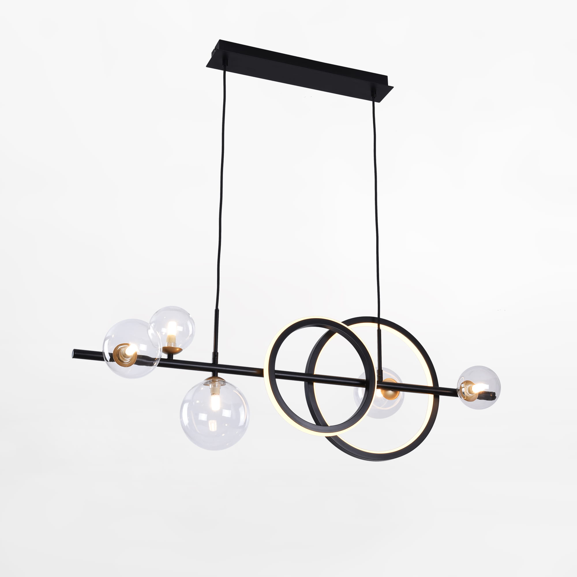 Darmowa Dostawa - Lampa wisząca 6x15 W czarna-złota Zuma Line Taremi MD24487B3BGD