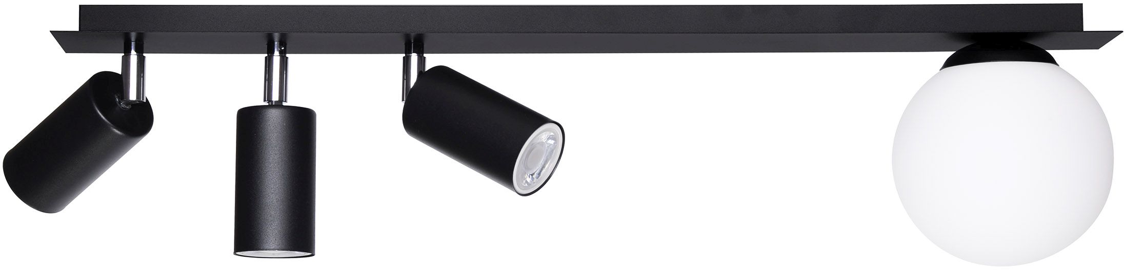 Darmowa Dostawa - Lampa podsufitowa 4x40 W biała-czarna Kaja Albio K4136