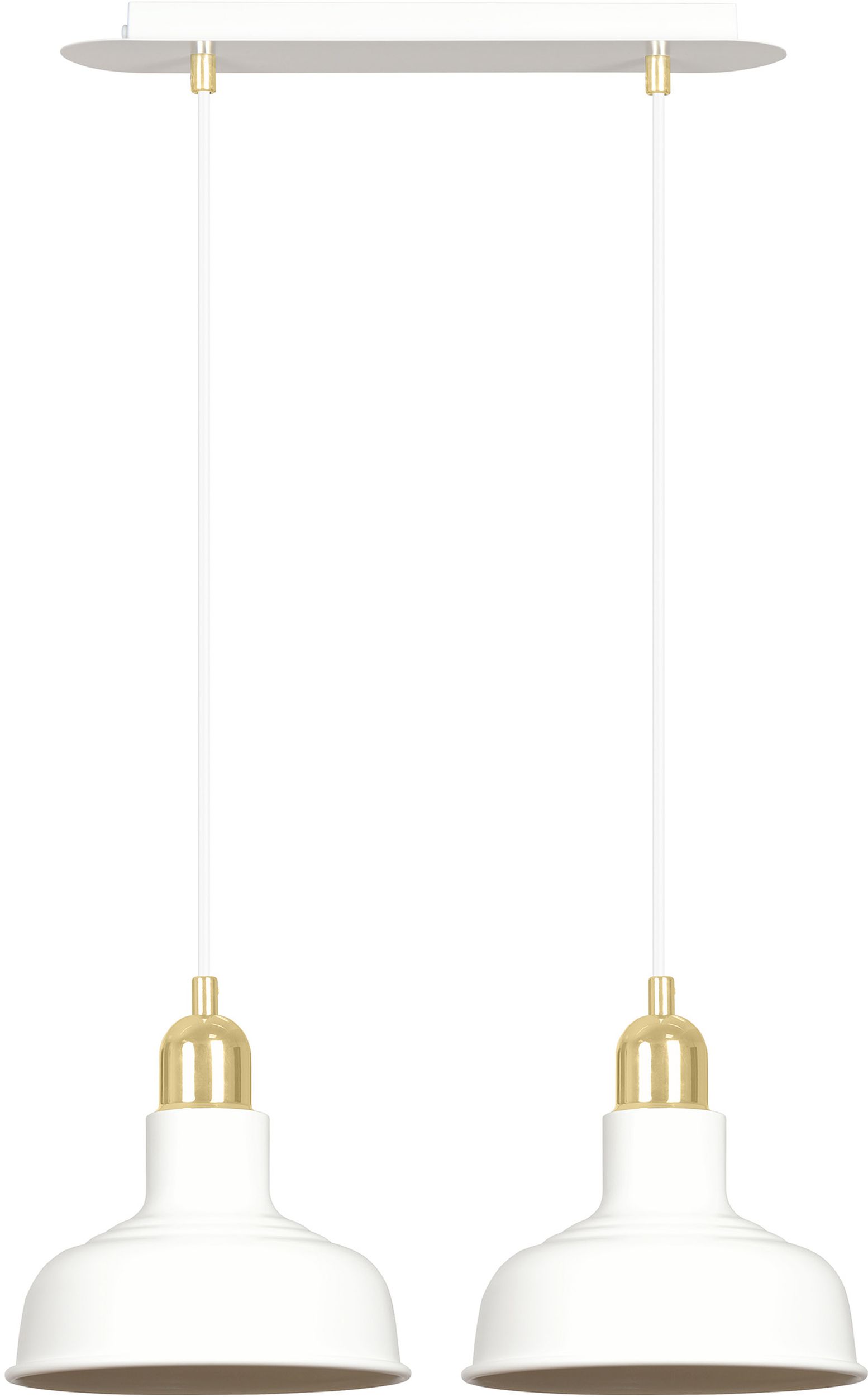 Darmowa Dostawa - Lampa wisząca 2x15 W biała-złota Emibig Ibor 10432