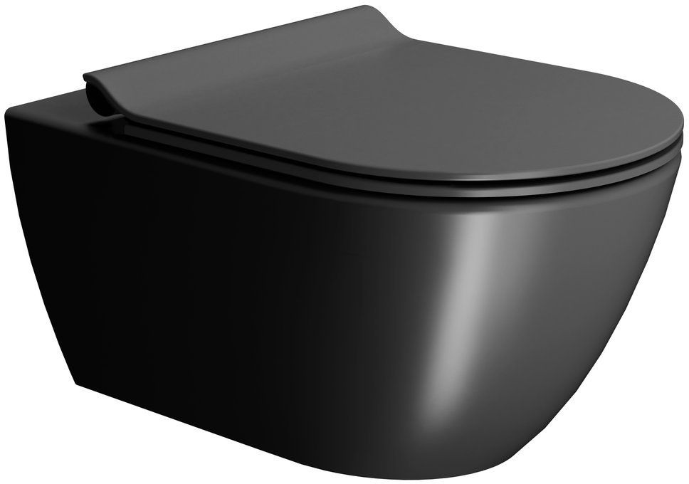 Darmowa Dostawa - Miska WC wisząca bez kołnierza czarna GSI Pura 881526