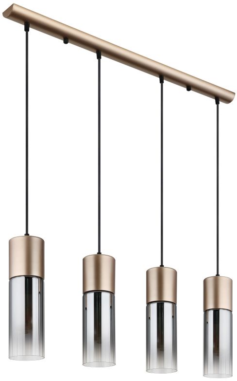 Darmowa Dostawa - Lampa wisząca 4x25 W przydymiona-złota Globo Lighting Annika 210004HCA