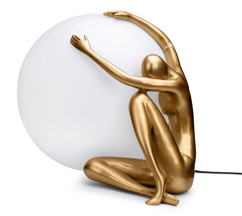 Darmowa Dostawa - Lampa stołowa 1x40 W biała-złota Moosee Uomo MSE1501100453