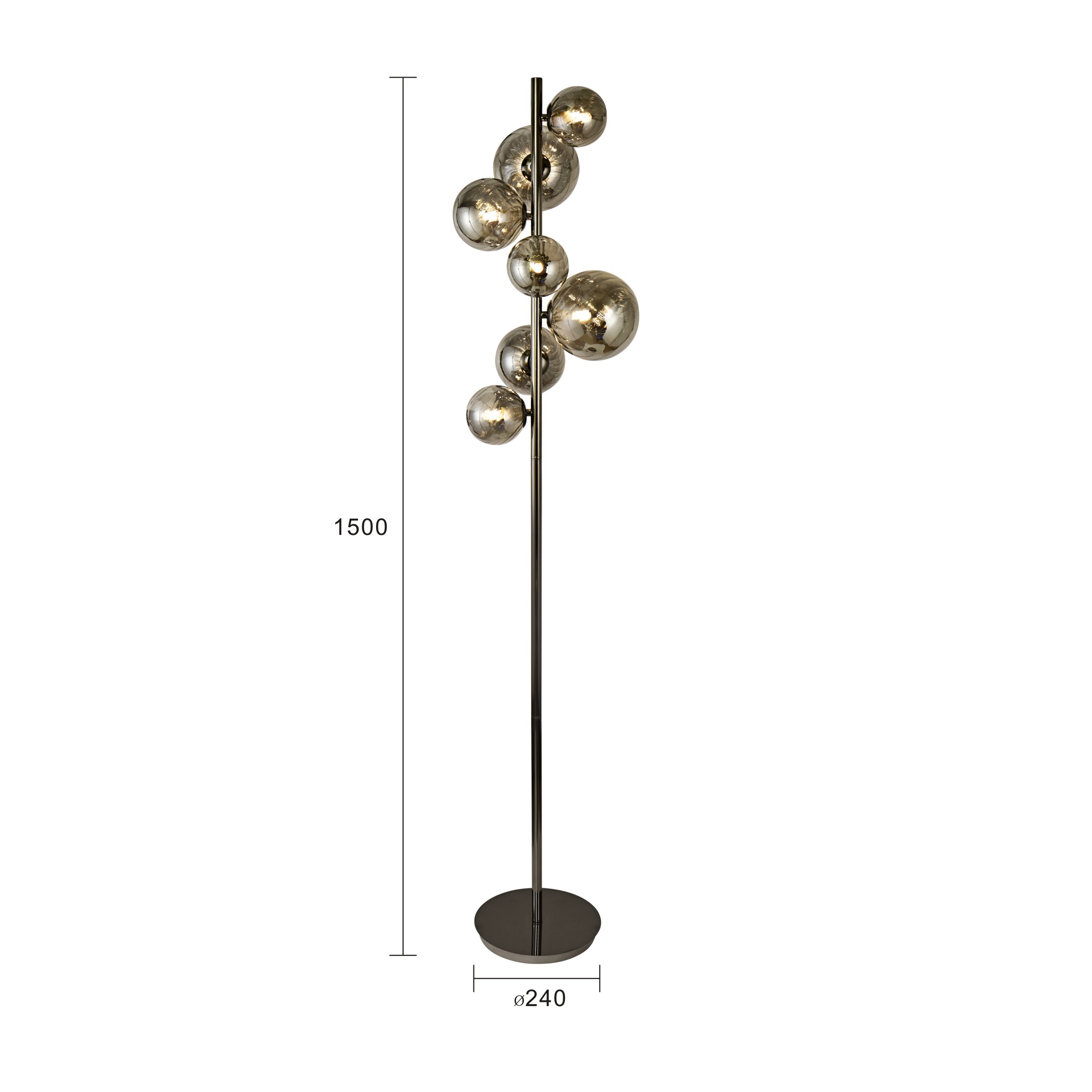 Darmowa Dostawa - Lampa stojąca x3 W czarna-chrom Aviano Sevilla 32141010