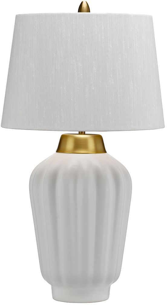 Darmowa Dostawa - Lampa stołowa 1x60 W biała-mosiądz Quintiesse Bexley QNBEXLEYTLWBB