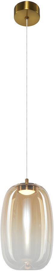 Darmowa Dostawa - Lampa wisząca 1x4 W złota-bursztynowa Milagro Vaso ML1405