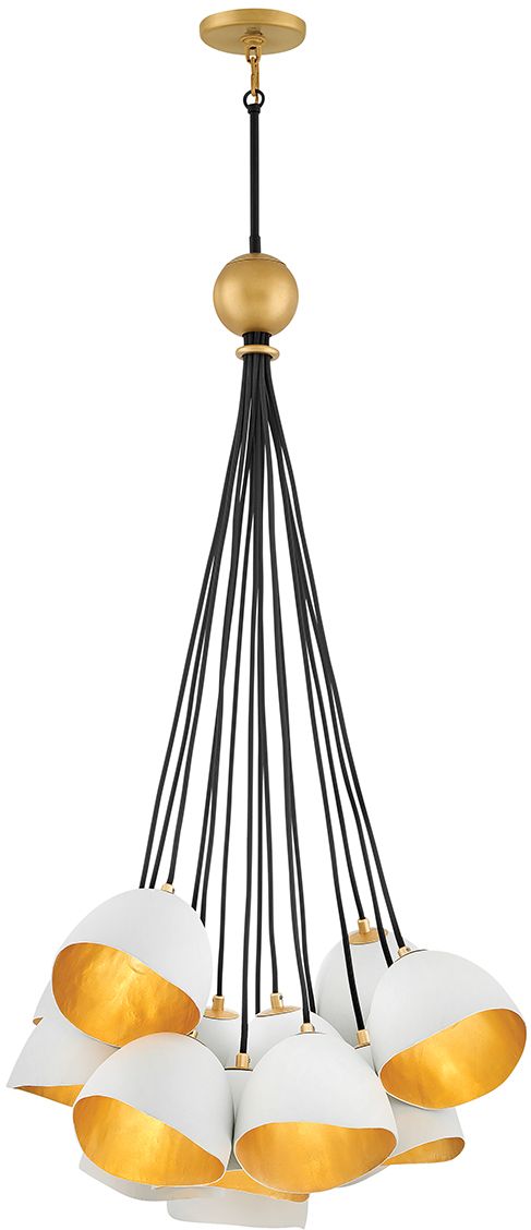 Darmowa Dostawa - Lampa wisząca x40 W biała-złota Quintiesse Nula QNNULA15P