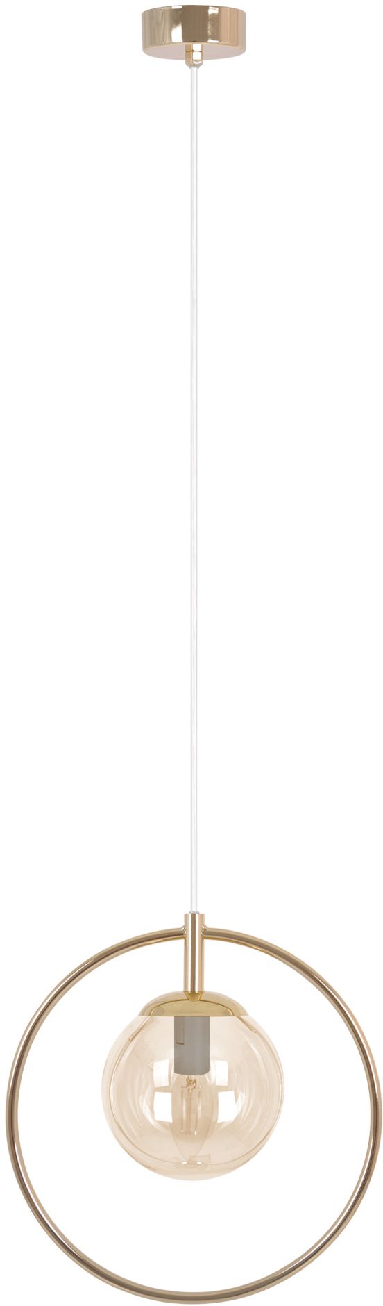 Darmowa Dostawa - Lampa wisząca 1x10 W złota-bursztynowa Kaja Sven K5395