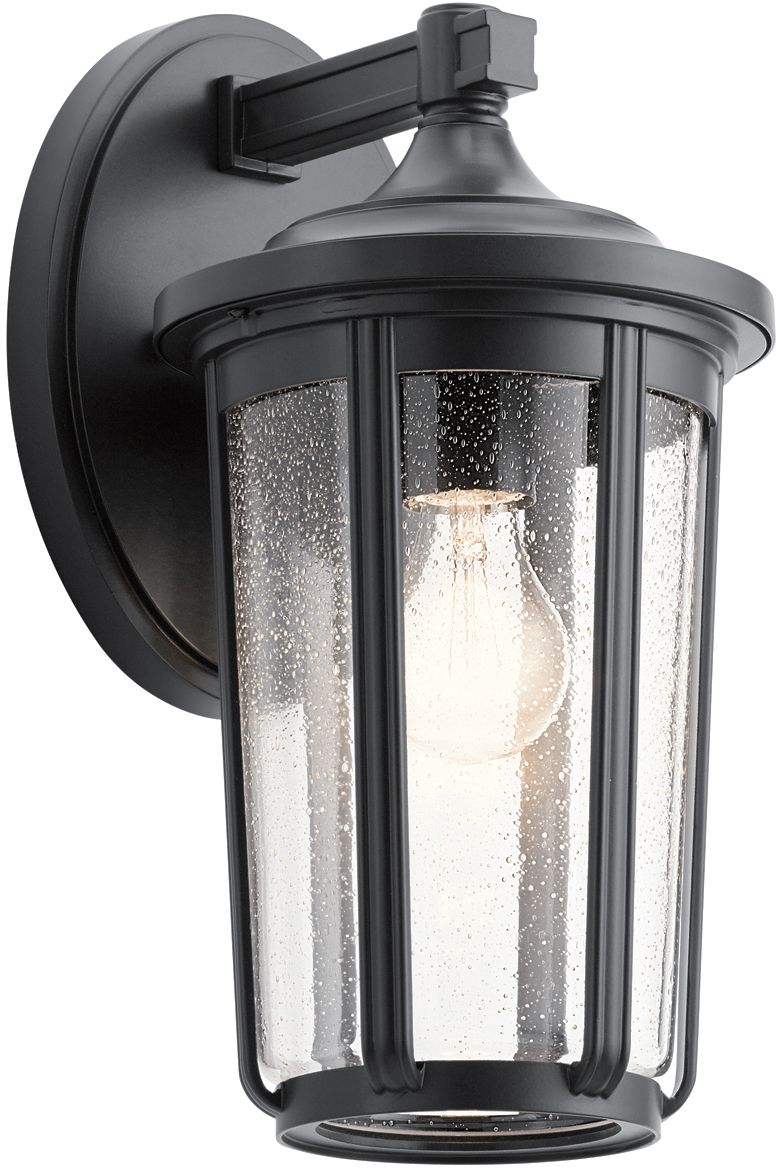Darmowa Dostawa - Kinkiet zewnętrzny 1x60 W czarny-przezroczysty Quintiesse Fairfield QNFAIRFIELDLBK