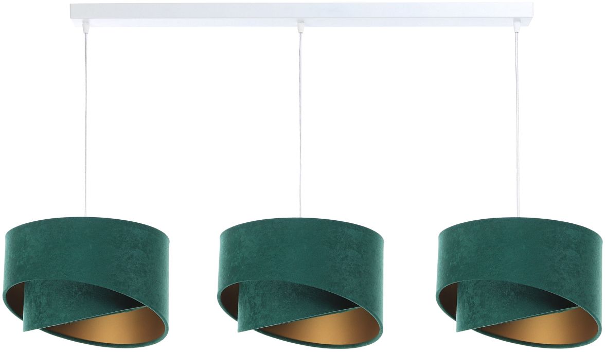 Darmowa Dostawa - Lampa wisząca 3x60 W biała-zielona-złota BPS Koncept Galaxy 060L3003