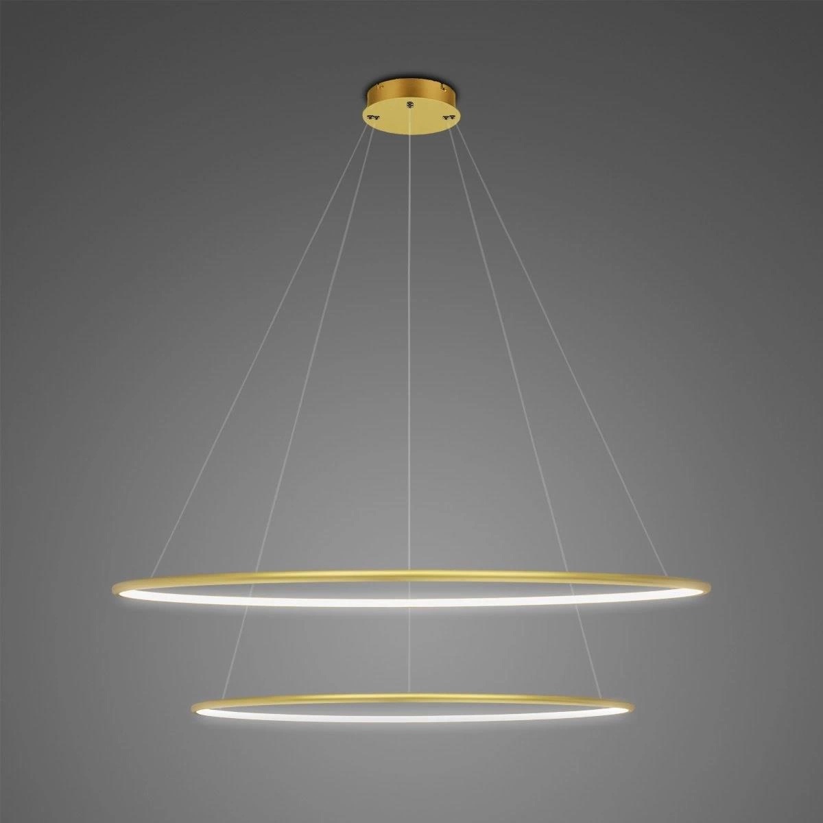 Darmowa Dostawa - Lampa wisząca 1x53 W złota Altavola Design Ledowe Okręgi LA074P80in4kgold