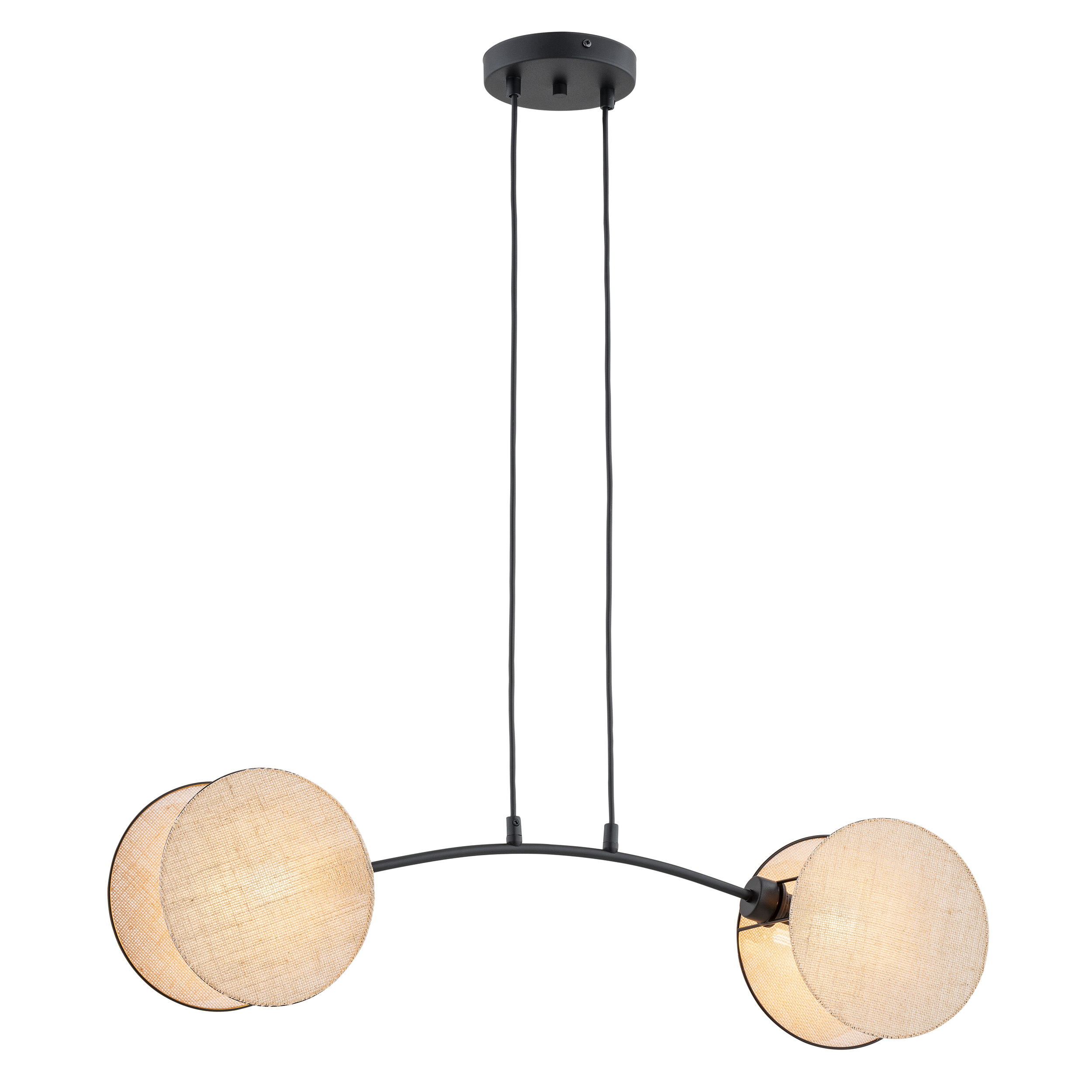 Darmowa Dostawa - Lampa wisząca 2x10 W czarna-piaskowa-szary/popielaty Emibig Motif 13282