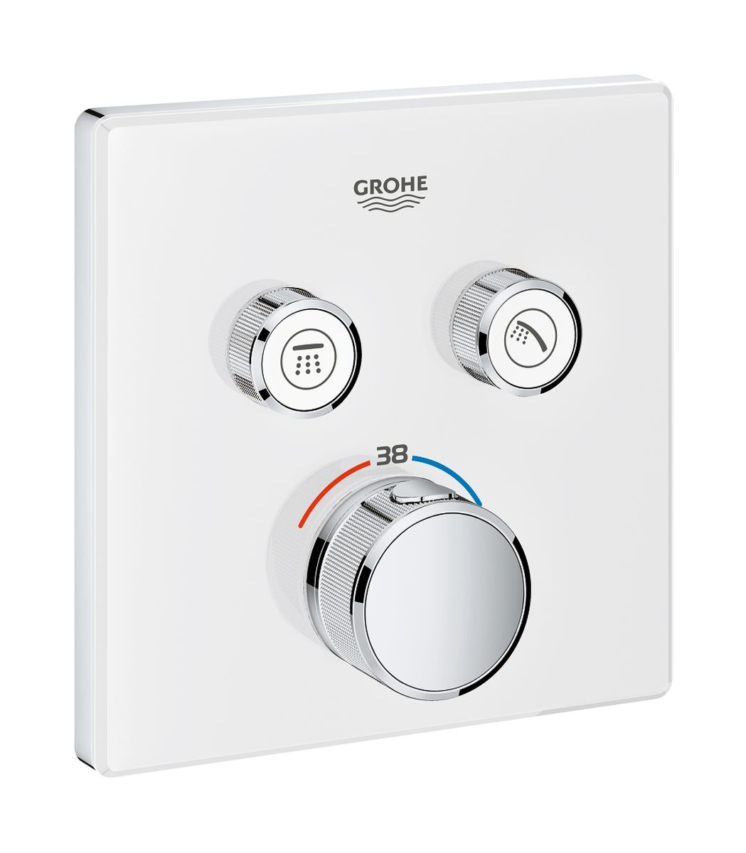 Darmowa Dostawa - Bateria wannowo-prysznicowa podtynkowa z termostatem biała Grohe Grohtherm SmartControl 29156LS0