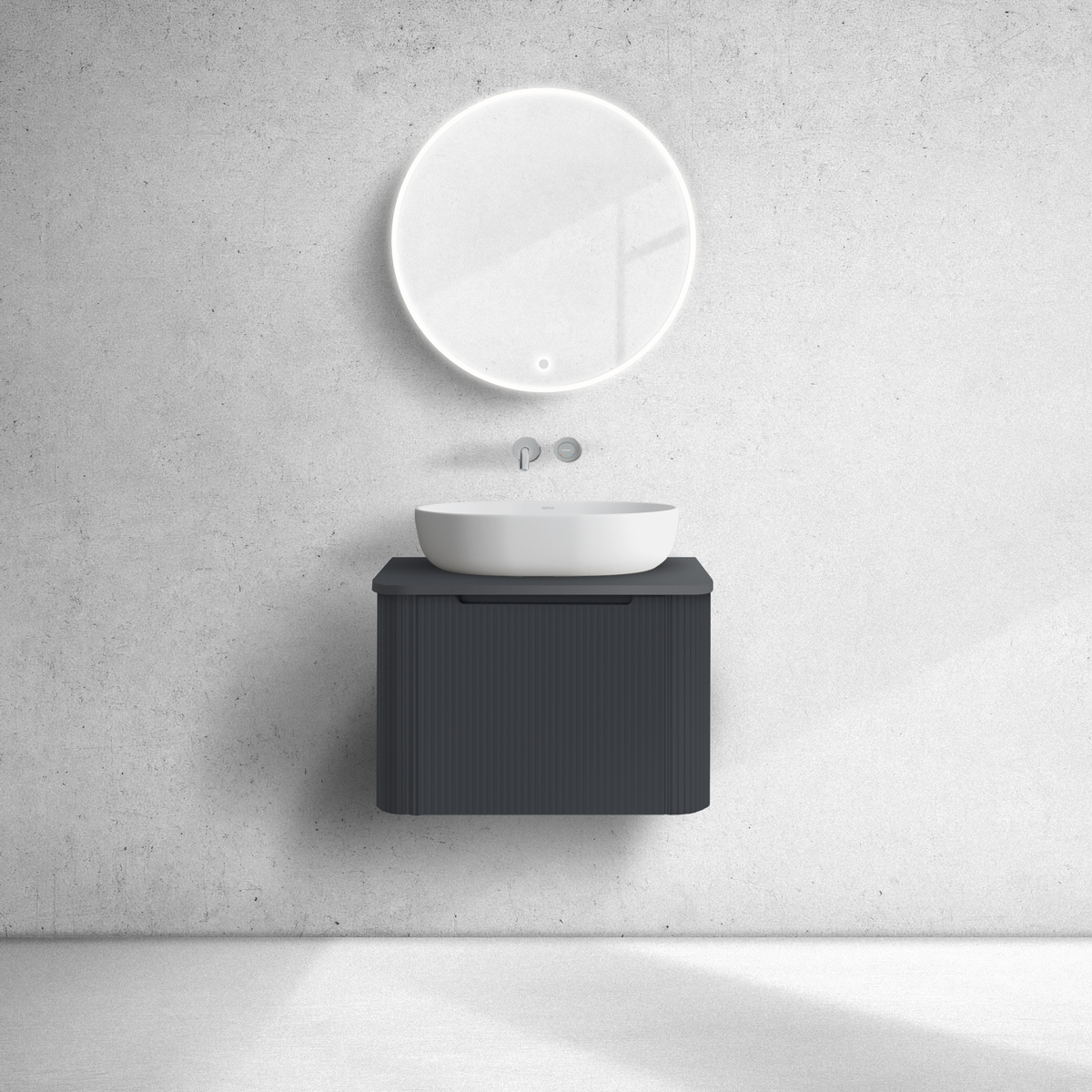 Darmowa Dostawa - Szafka 60x46x39 cm podumywalkowa wisząca czarna Oltens Hamnes 60022300