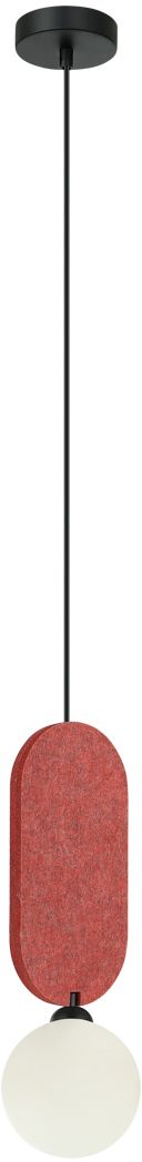 Darmowa Dostawa - Lampa wisząca 1x25 W czerwona Italux Lorenzo PND598151RED