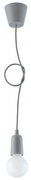 Darmowa Dostawa - Lampa wisząca 1x60 W szary/popielaty Sollux Lighting Diego SL0575