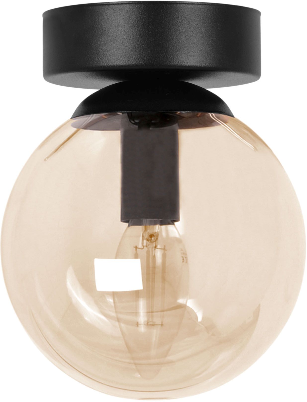 Darmowa Dostawa - Lampa podsufitowa 1x10 W czarna-bursztynowa Kaja Piro K5366