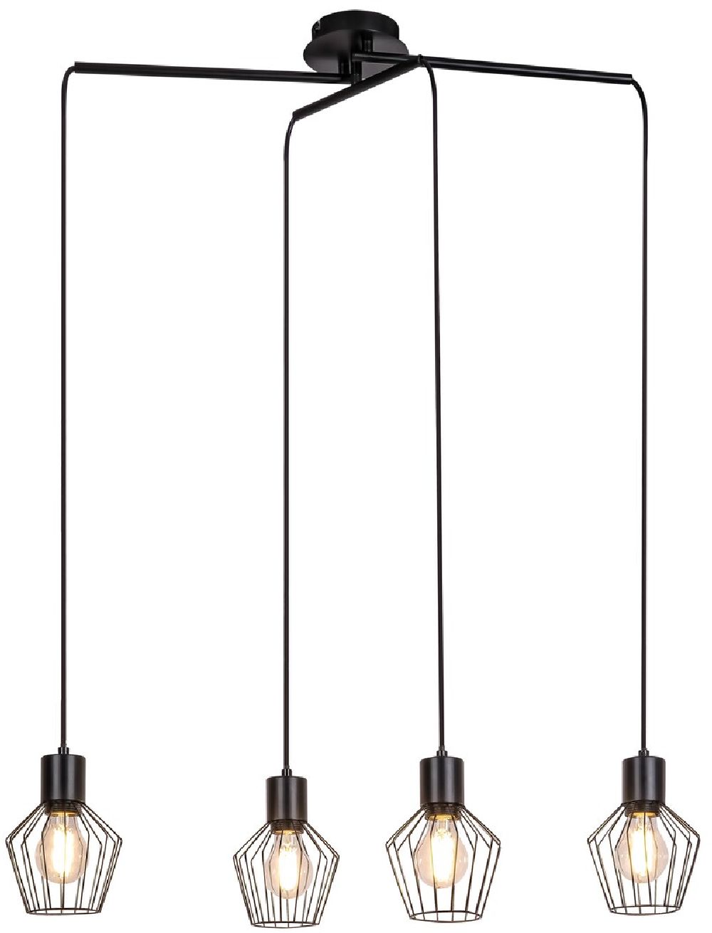 Darmowa Dostawa - Lampa wisząca 4x40 W czarna Rabalux Belano 3540
