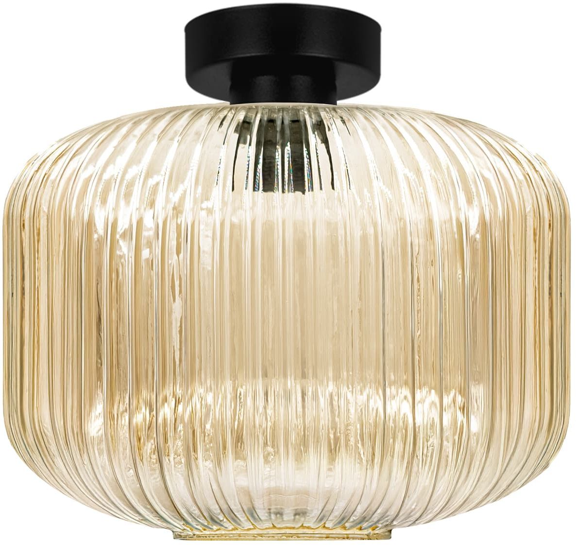 Darmowa Dostawa - Lampa podsufitowa 1x15 W czarna-bursztynowa Kaja Clark K5653