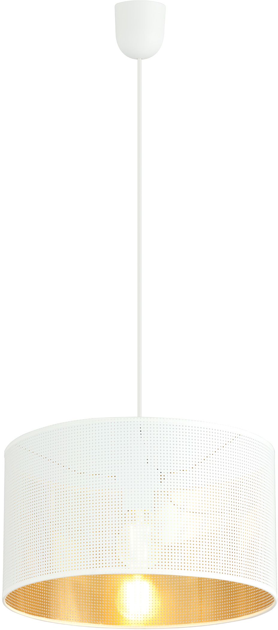 Darmowa Dostawa - Lampa wisząca 1x15 W biała-złota Emibig Aston 11471